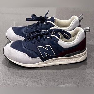 New Balance 997H Navy/Burgundy and Gray Sneakers